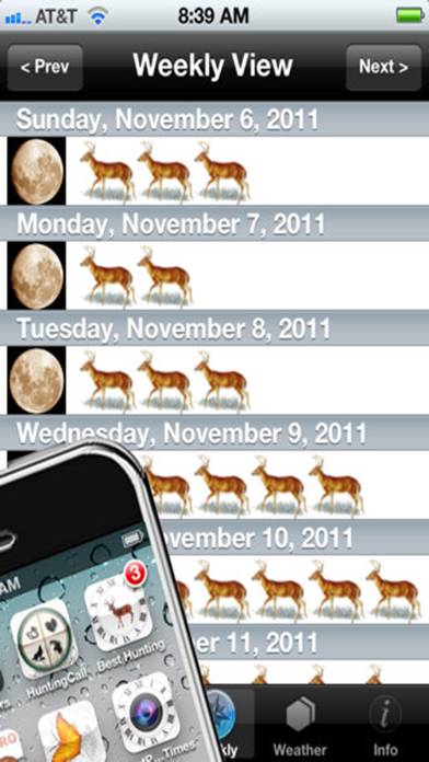 Best Hunting Times Captura de pantalla de la aplicación #3