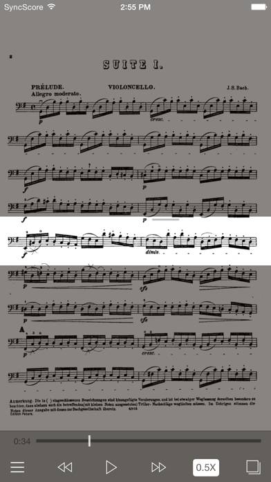 Bach Cello Suites - SyncScore captura de pantalla