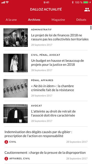 Dalloz actualité Capture d'écran de l'application