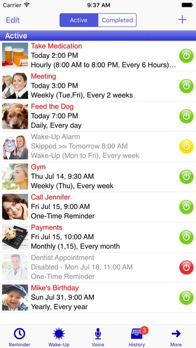 Reminders with Voice Reminder Captura de pantalla de la aplicación #1