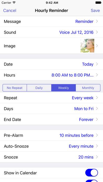 Reminders with Voice Reminder Captura de pantalla de la aplicación #2