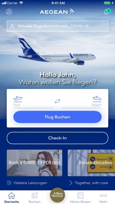Aegean Airlines App-Screenshot