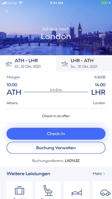 Aegean Airlines App-Screenshot