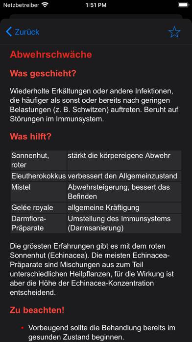 Naturapotheke App-Screenshot