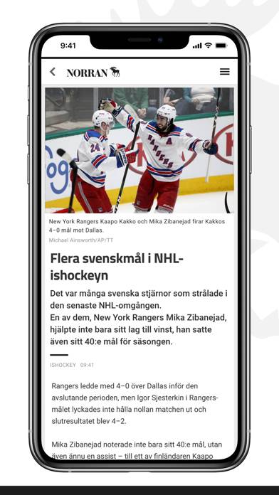 Norran App skärmdump #2