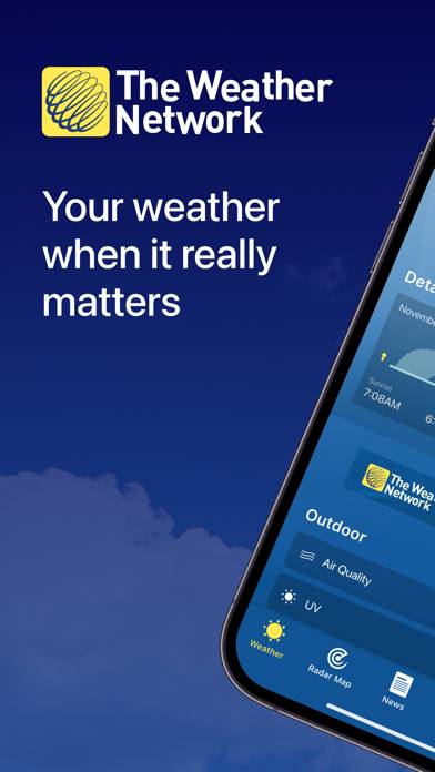 The Weather Network Captura de pantalla de la aplicación #1
