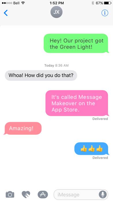 Message Makeover - Colorful Text Message Bubbles