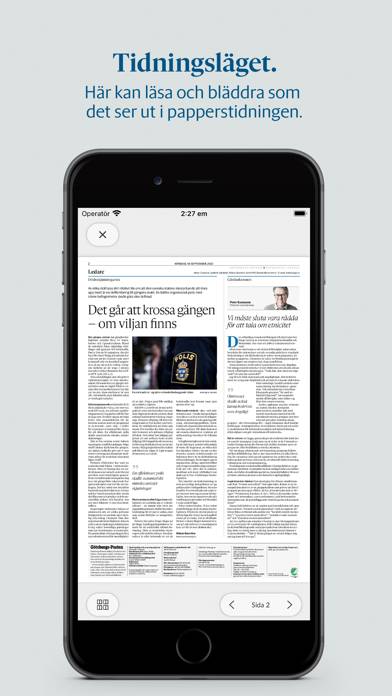 Göteborgs-Posten e-tidning App skärmdump #3