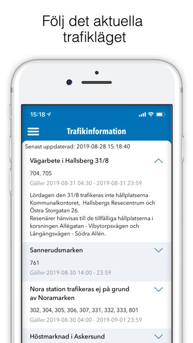 Länstrafiken Örebro App skärmdump #5