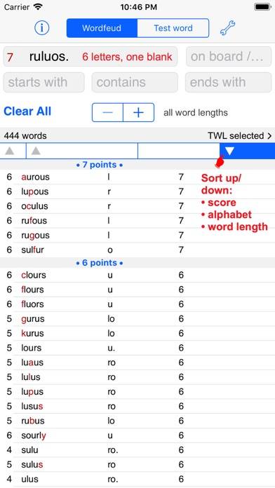 Words Finder Wordfeud/TWL App screenshot #1