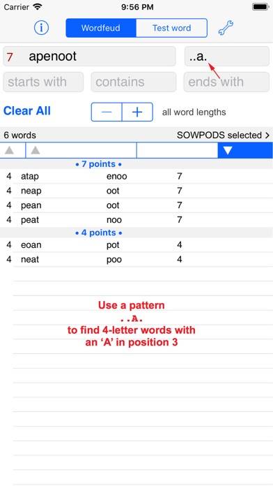 Words Finder Wordfeud/SOWPODS game screenshot