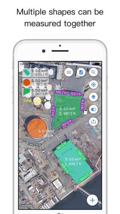 Planimeter Pro for map measure App screenshot #3