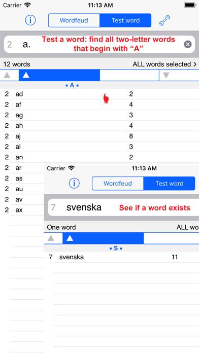 Svenska Words Finder Wordfeud App skärmdump #5