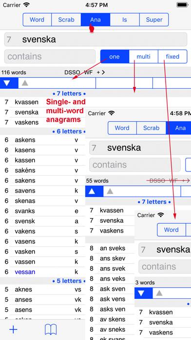 Svenska Words Finder PRO App skärmdump #5
