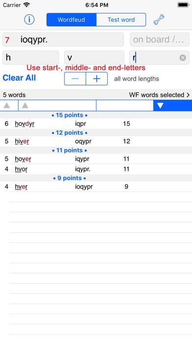 Dansk Words Finder Wordfeud App screenshot #2