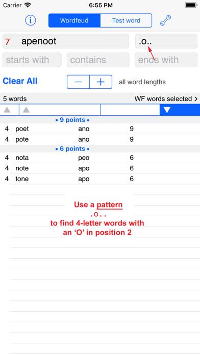 Dansk Words Finder Wordfeud Schermata dell'app #3