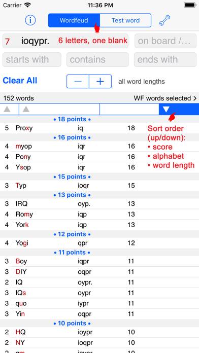 Deutsch Words Finder Wordfeud skärmdump