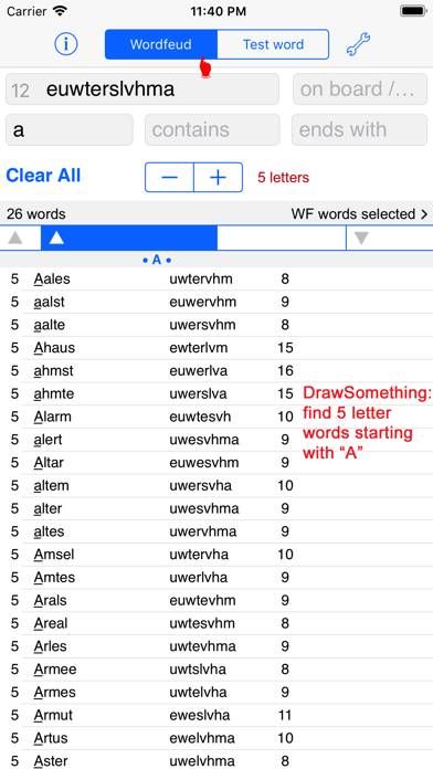 Deutsch Words Finder Wordfeud Capture d'écran de l'application #4