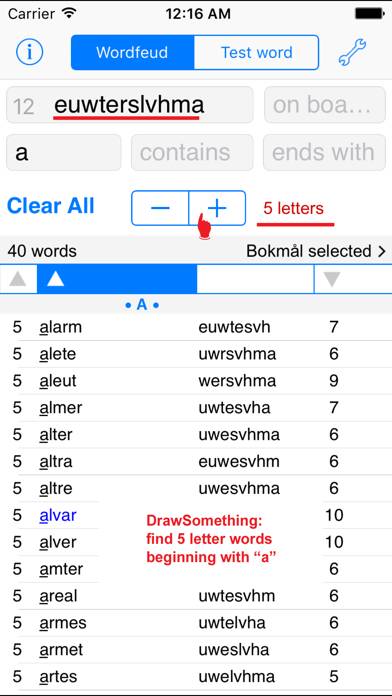 Norsk Wordfeud Words Finder App screenshot #4