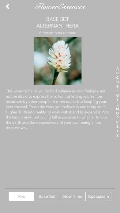 FlowerEssences Schermata dell'app