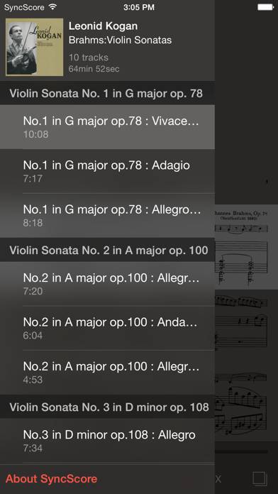 Brahms Violin Sonatas Captura de pantalla de la aplicación #3