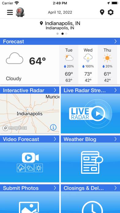WTHR Live Doppler 13 Weather App screenshot #2