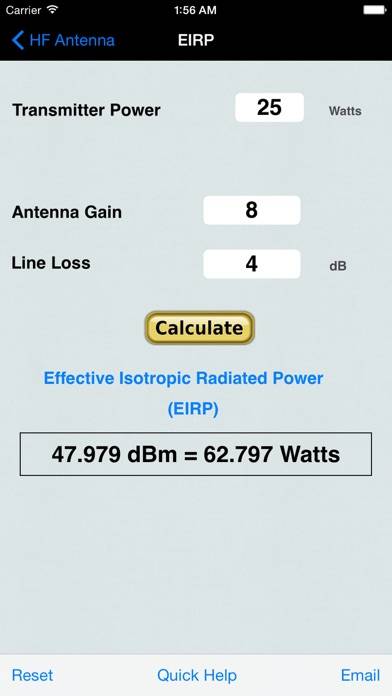 HF Beam Antenna Calculator Captura de pantalla de la aplicación #4