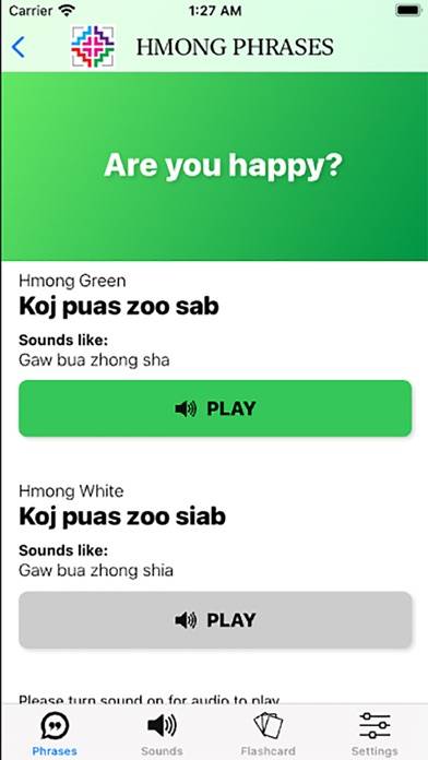 HmongPhrases App screenshot