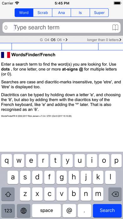 F Words Finder French PRO App screenshot #1