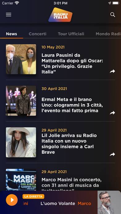 IRadioItalia Schermata dell'app