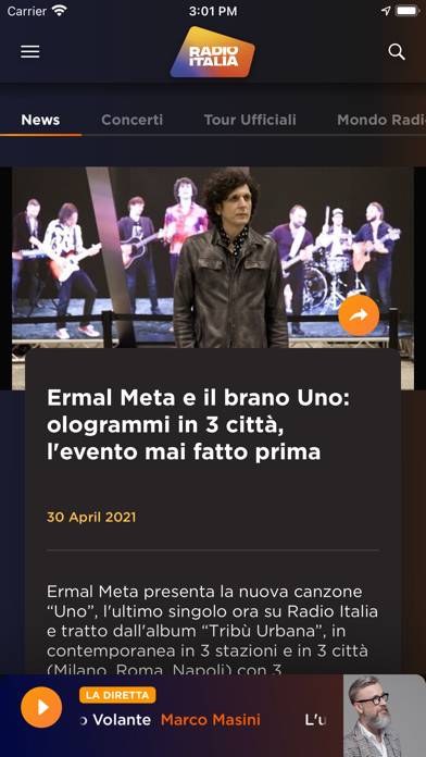 IRadioItalia Schermata dell'app