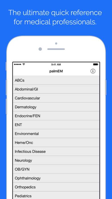 PalmEM: Emergency Medicine Captura de pantalla de la aplicación #1