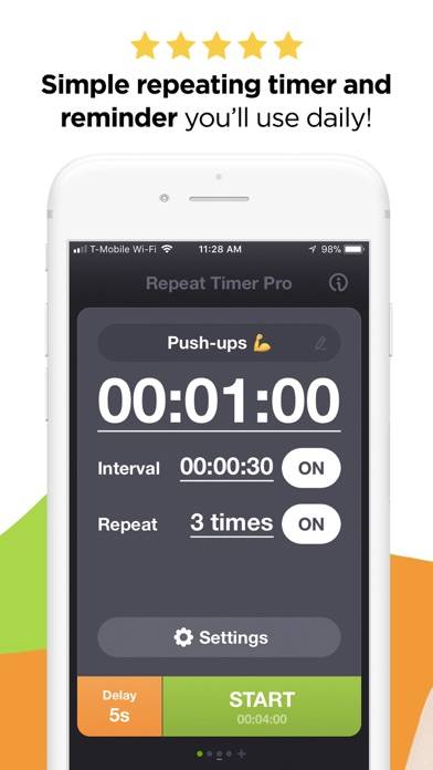 Repeat Timer Pro: Countdown App skärmdump #2