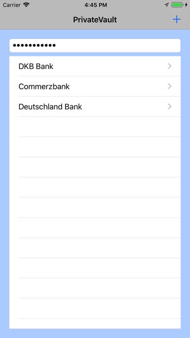 PrivateVault App skärmdump
