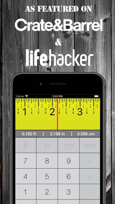 Tape Measure Calculator Pro App screenshot #1