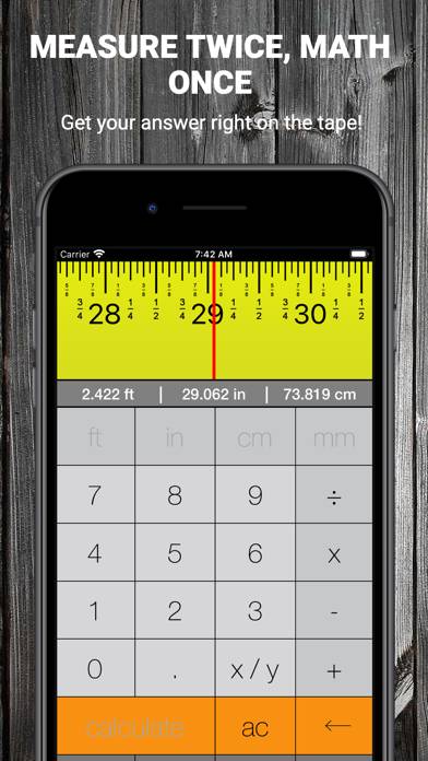 Tape Measure Calculator Pro App screenshot