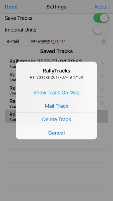 RallyTracks Schermata dell'app #3