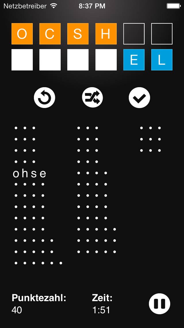 Shuffle: Das lustige, schnelle Wort-such-Spiel Spiel-Screenshot