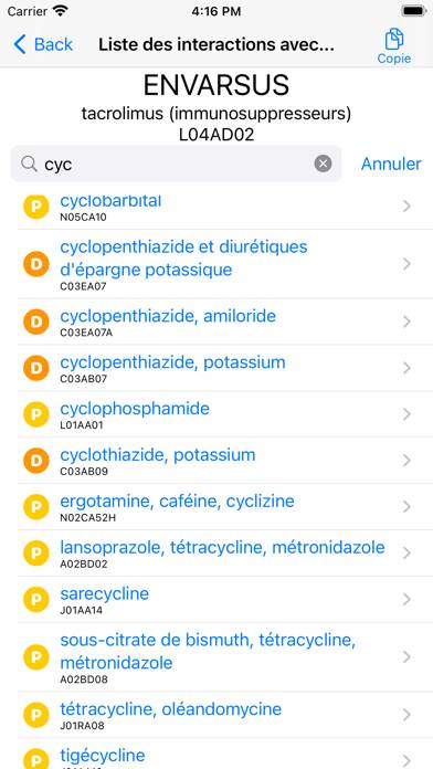 Interactions Médicaments App screenshot #3