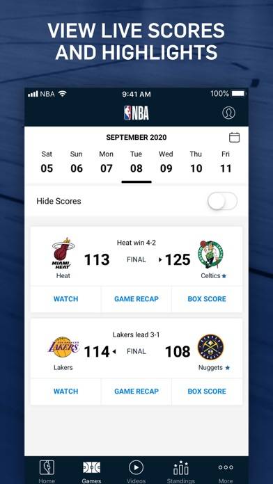 NBA: Live Games & Scores Captura de pantalla de la aplicación #5