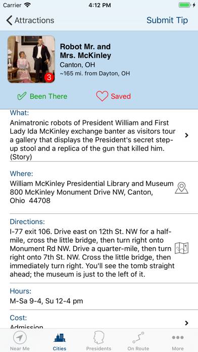 Roadside Presidents App screenshot