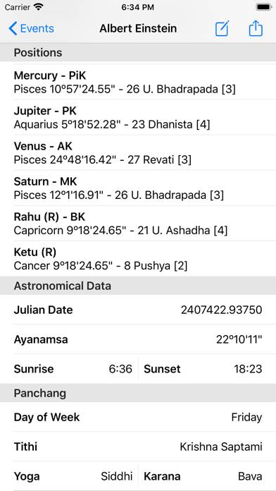 Jyotish Computer Schermata dell'app