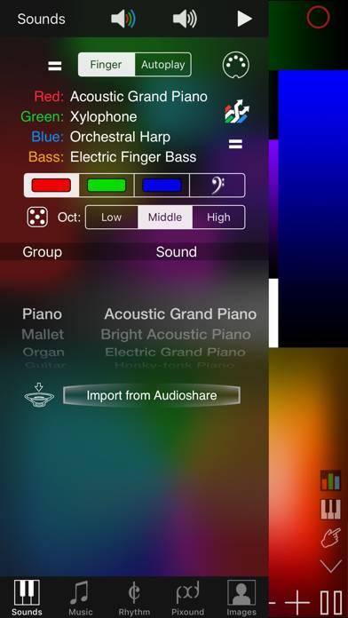 Pixound Schermata dell'app