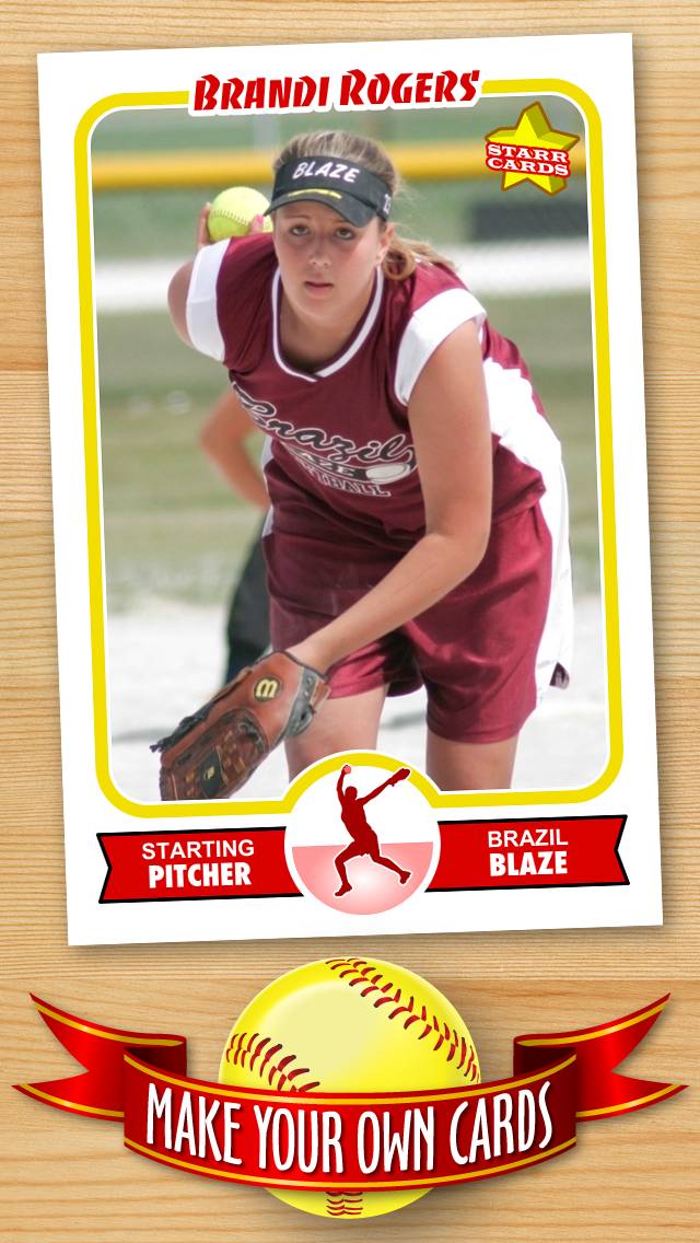 Softball Card Maker - Make Your Own Custom Softball Cards with Starr Cards screenshot