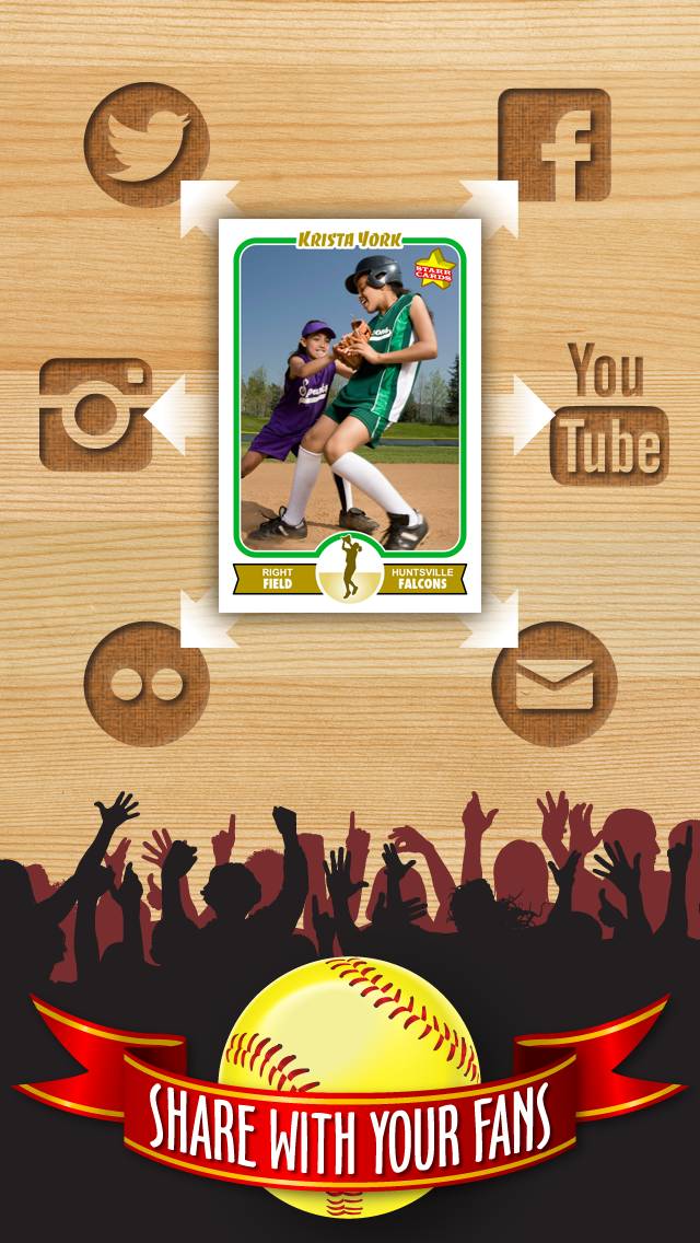 Softball Card Maker App screenshot