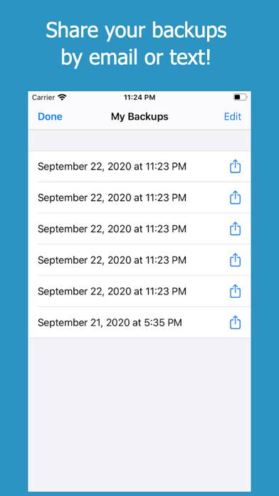 Backup Contacts plus Restore Captura de pantalla de la aplicación #3