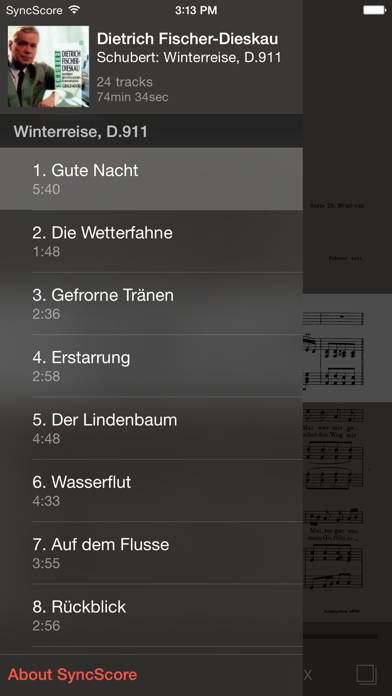 Schubert Winterreise Schermata dell'app #3