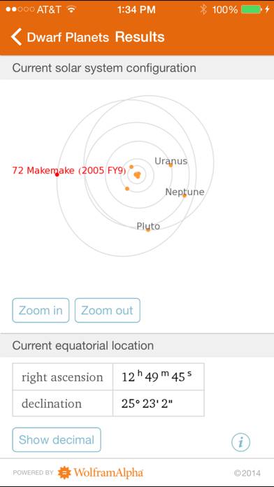 Wolfram Planets Reference App Captura de pantalla de la aplicación #5