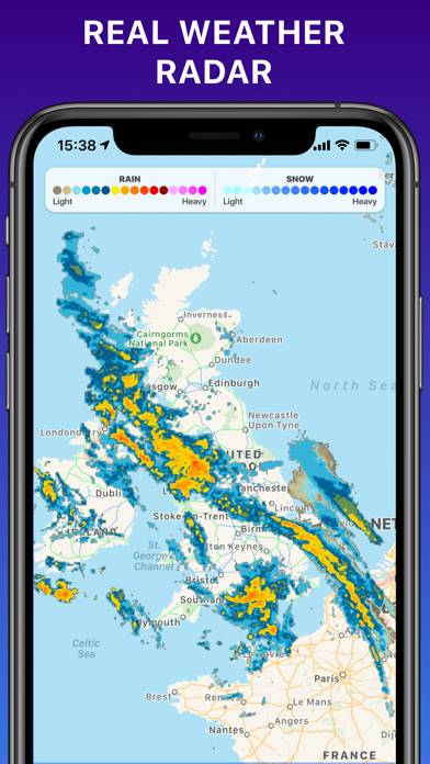 RAIN RADAR °- sky weather NOAA App skärmdump #2