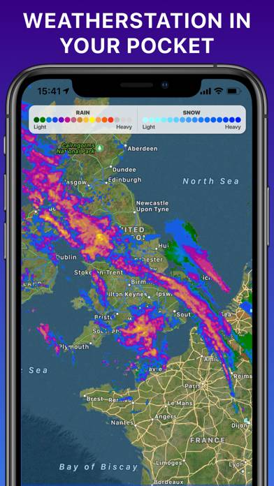 RAIN RADAR °- sky weather NOAA App skärmdump #6